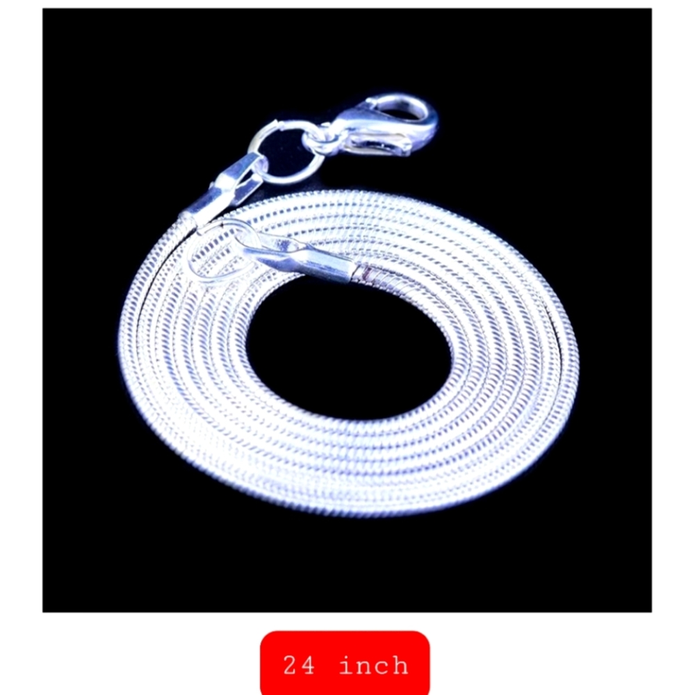 24 inch Silver Snake Chain